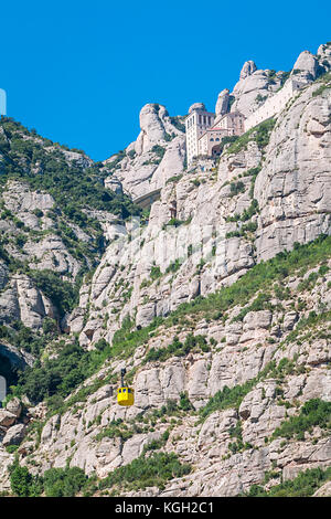 Barcelona, Spanien Kloster Montserrat, Santa Maria de Montserrat ist eine Benediktinerabtei auf dem Berg Montserrat in der Nähe von Barcelona entfernt. Stockfoto