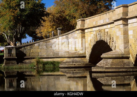 Ross Bridge, erbaut 1836 mit Sträflingsarbeit. Ross, Zentraltasmanien, Australien Stockfoto