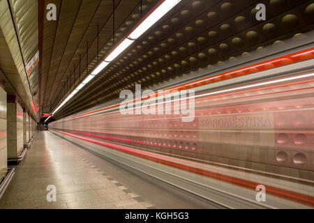 U-Bahn Station in Prag Stockfoto