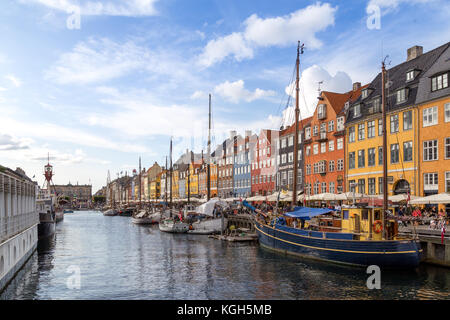 Hafen Nyhavn in Kopenhagen, Dänemark. Stockfoto