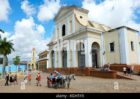 Iglesia Parroquial de la Santísima Trinidad, Kirche Plaza Mayor, Trinidad, Provinz Sancti Spíritus, Kuba Stockfoto