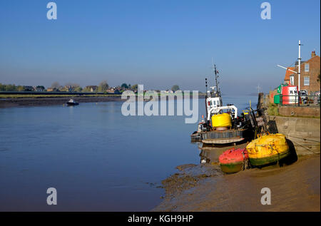 Fluss Great Ouse Mündung, King's Lynn, Norfolk, England Stockfoto