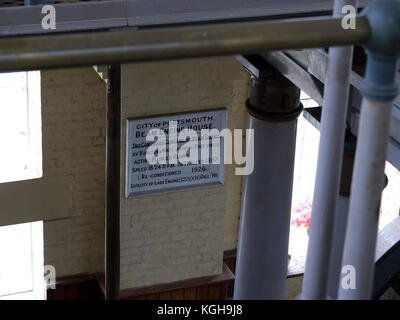 Innenansicht der eastney beam Engine House in Portsmouth im 19 centiry gebaut für das Pumpen seage, enthält Boulton und Watt Dampfmaschinen Stockfoto