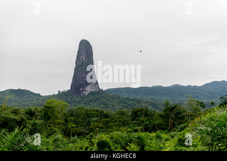 Pico do cão grande, São Tomé e Príncipe Stockfoto