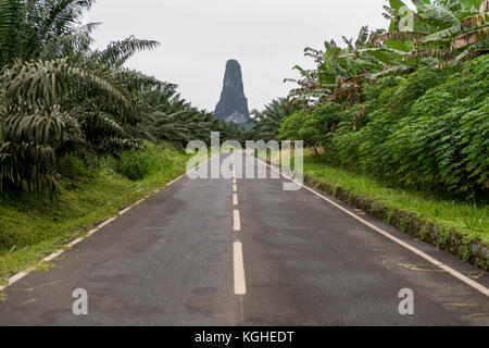 Pico do cão grande, São Tomé e Príncipe Stockfoto