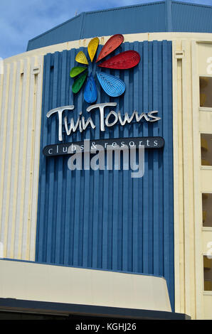 Twin Towns Hotel, Motel, Resort und Entertainment Center auf der NSW/FL Grenze in Tweed Heads und Coolangatta Stockfoto