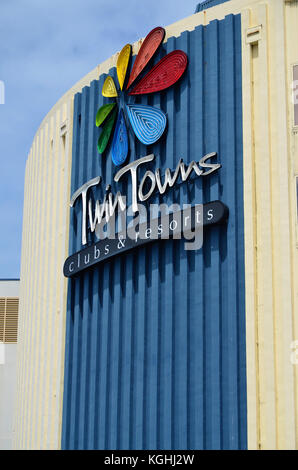 Twin Towns Hotel, Motel, Resort und Entertainment Center auf der NSW/FL Grenze in Tweed Heads und Coolangatta Stockfoto