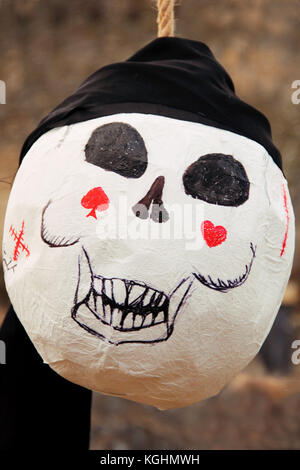 Totenkopf für Piratenparty oder Halloween. Foto. Stockfoto