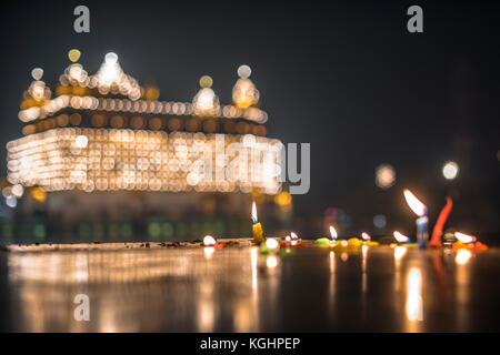 Happy Guru Nanak Jayanti und Diwali Stockfoto