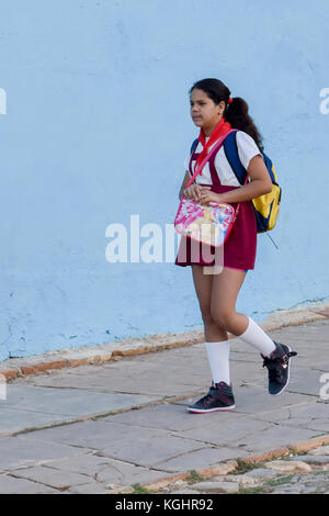 Schulmädchen, Trinidad Kuba Stockfoto