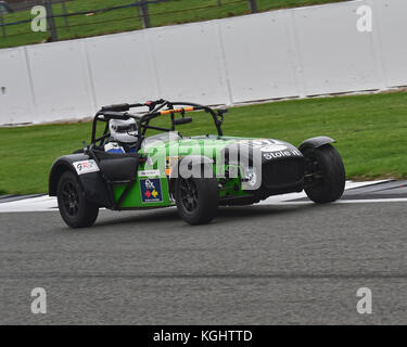 Christopher Rayment, Caterham 7, Caterham Absolventen Meisterschaft, Classic, Mega, Sigma, BARC nationale Meisterschaft Silverstone 7th Oktober 2017, Klasse Stockfoto