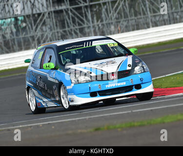 Lukas Allen, Honda Civic Type R, CTCRC, Pre-93 Tourenwagen, Vor 2003 Tourenwagen, Pre-2005 Produktion Tourenwagen, 4 Zwei Cup, BARC nationale Champions Stockfoto