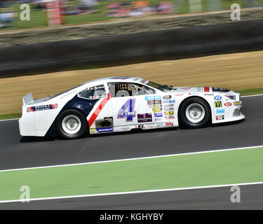 Claudio Giudice, Andrea Perlini, Ford Mustang, NASCAR Whelen Euro Serie, Amerikanische Speedfest V, Brands Hatch, Juni 2017, Automobile, Autosport, Autos Stockfoto