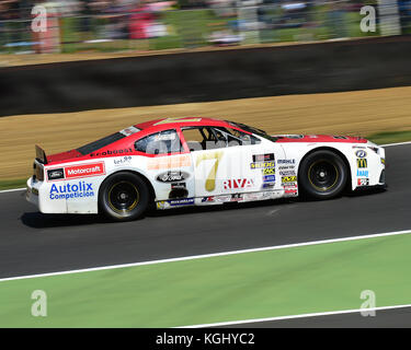 Borja Garcia, Simone Laureti, Ford Mustang, NASCAR Whelen Euro Serie, Amerikanische Speedfest V, Brands Hatch, Juni 2017, Automobile, Autosport, Autos, c Stockfoto