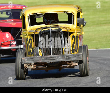 BriSCA, Britische lager Auto Association, Erbe Stock Cars, Amerikanische Speedfest V, Brands Hatch, Juni 2017, Automobile, Autosport, Autos, Stromkreis racin Stockfoto