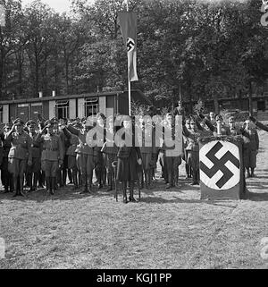 Karl Hermann Frank, Lina Mathilde Heydrich, der Reichs Arbeitsdienst RLA (Reichsarbeitsdienst, RAD) Stockfoto