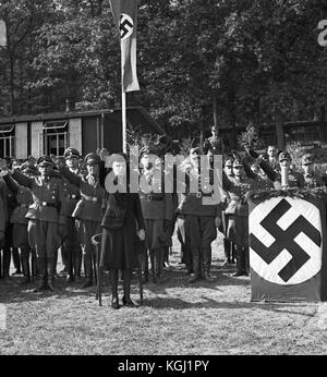 Karl Hermann Frank, Lina Mathilde Heydrich, der Reichs Arbeitsdienst RLA (Reichsarbeitsdienst, RAD) Stockfoto