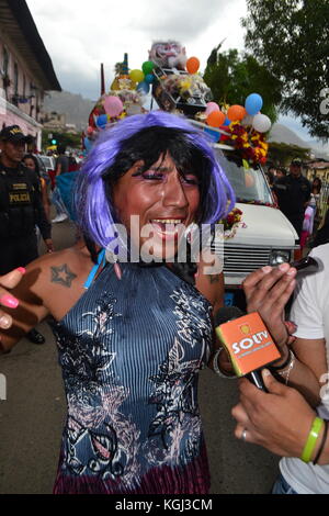 Beerdigung - Karneval in Cajamarca. Departement cajamarca Peru Stockfoto