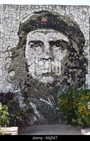 Che Guevara, Wandbild aus Mosaiken. Kuba Matanzas Stockfoto