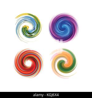 Swirl Element festlegen. Abstrakte Darstellung. Stock Vektor