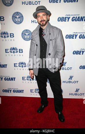 Los ANGELES, CA - 7. NOVEMBER: Gast, am 7. November 2017 auf Photo Op Für Hulus 'Obory Giant im The Theatre at Ace Hotel in Los Angeles, Kalifornien. Kredit: MediaPunch Inc/Alamy Live News Stockfoto