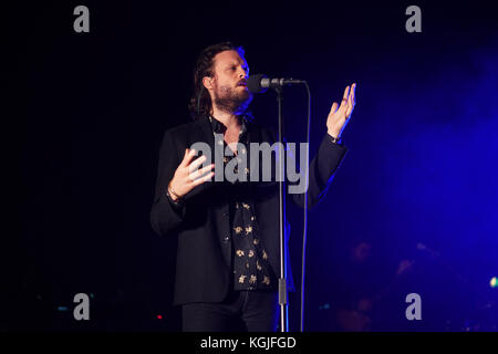 Hammersmith, London, Großbritannien. 08 Nov, 2017. Vater Johannes Misty (Real Name: josh Tillman) live auf der Bühne bei eventim Hammersmith Apollo in London. foto Datum: Mittwoch, 8. November 2017. Quelle: Roger Garfield/alamy leben Nachrichten Stockfoto