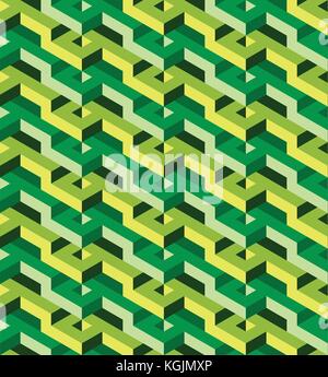 Isometrische geometrischer Vektor nahtlose Muster von Dreiecken, gebrauchsfertig Stock Vektor