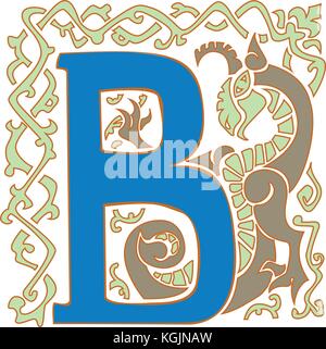 Gargoyle Großbuchstabe b Stock Vektor