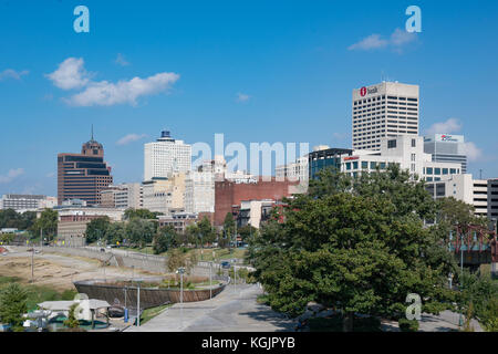 Memphis, TN - Okt 10: Skyline von Downtown Memphis, Tennessee am 10. Oktober 2017 Stockfoto