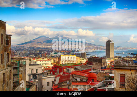 Neapel und Vesuv, Italien Stockfoto