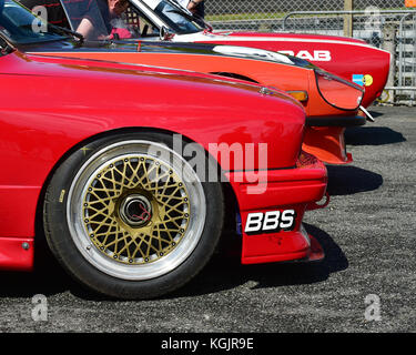 Steve Jones, BMW M3, Robert Crofton, Datsun 240Z Super Samuri, Steve Tanz, Ford Capri RS 2600, historische Tourenwagen Challenge, Tony Dron Trophäe, Maste Stockfoto