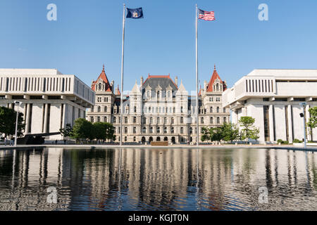 New York State Capitol Building auf der Empire State Plaza in new york Albany. Stockfoto