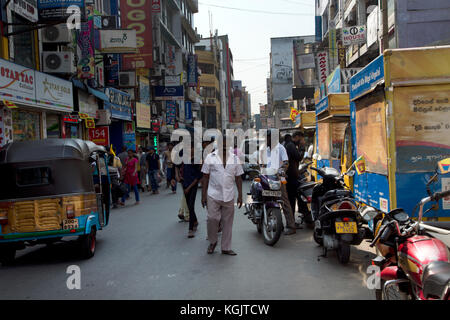 Die pettah Colombo Sri Lanka erste Cross Street Straße Szene Stockfoto