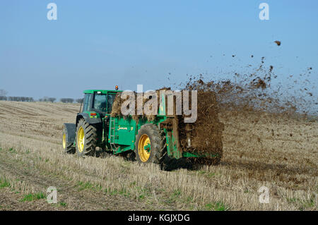 John Deere 6800 muck Verbreitung Stockfoto