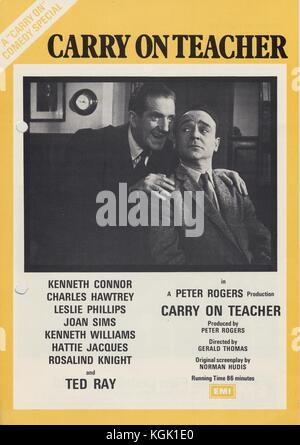 Auf Lehrer (1959), Film Poster Stockfoto