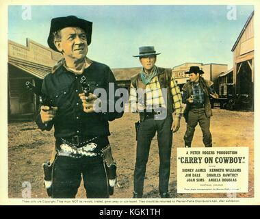 Weiter auf der Cowboy (1966), Sid James Stockfoto