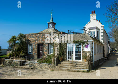 Historisches Haus, Hauptstraße Avenue, Insel Sark, Kanalinseln, Großbritannien Stockfoto