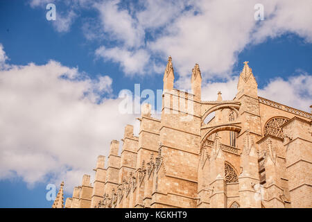 Kathedrale La Seu in Palma de Mallorca, einem beliebten Reiseziel Stockfoto