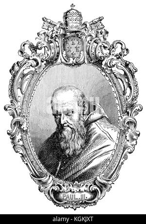 Paul III oder Alessandro Farnese, 1468 - 1549, Papst der Römisch-katholischen Kirche von 1534-1549 Stockfoto