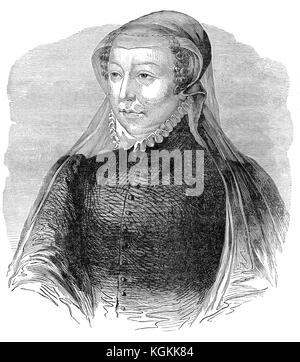 Caterina de' Medici, Catherine de Médicis, 1519-1589, Königin von Frankreich als die Frau von König Henry II. Stockfoto