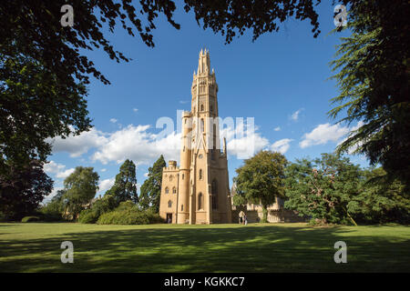 Die Hadlow Tower, Hadlow Kent, UK. Grad 1 aufgeführt. Dieses ist das größte gotische Torheit in Existenz. Stockfoto