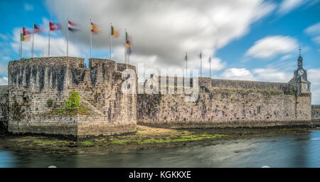 Ville in der Nähe (mittelalterliche Stadt) von Concarneau (bretonisch: KONK-Kerne, also bucht von Cornwall), eine französische Gemeinde im Département Finistère, Frankreich Stockfoto