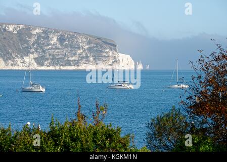 Old Harry Rocks Swanage Bay Dorset England UK Stockfoto