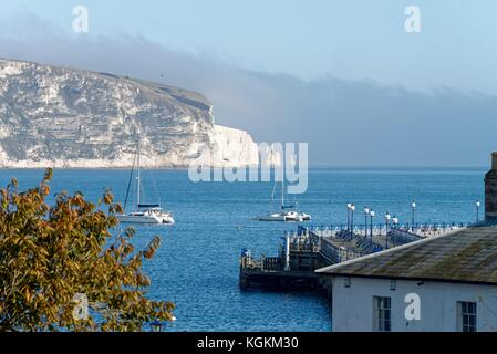 Swanage Bay Old Harry Rocks Dorset England UK Stockfoto