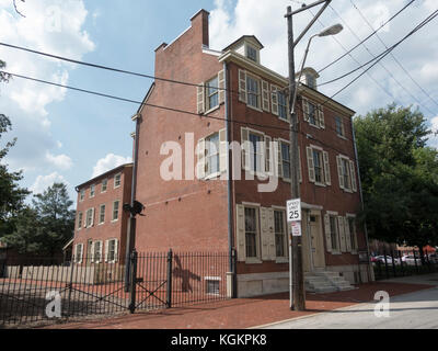 Die Edgar Allan Poe National Historic Site in der Spring Garden Nachbarschaft von Philadelphia, Pennsylvania, USA. Stockfoto