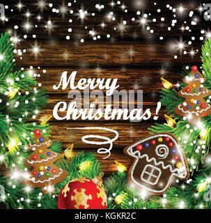 Weihnachten Design mit Lebkuchen cookies Stock Vektor