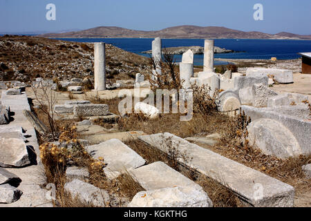 Heiligtum der ägyptischen Götter auf Delos, Kykladen, Griechenland Stockfoto