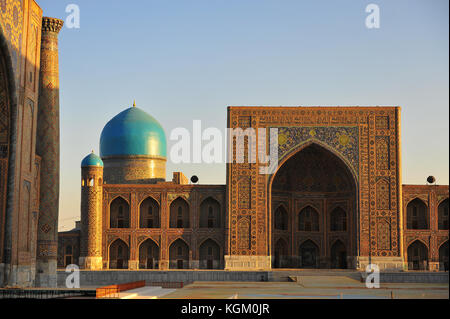 Samarkand: registan auf Sonnenuntergang Stockfoto