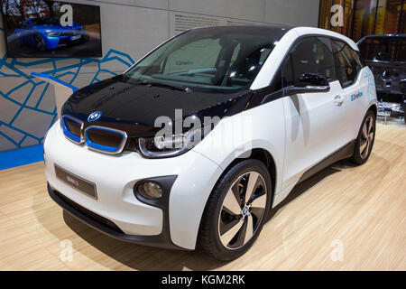 FRANKFURT, Deutschland - 16.09.2015: BMW i3 Elektroauto auf der Frankfurter IAA vorgestellt. Stockfoto