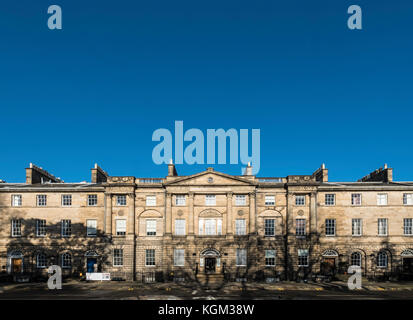 Außenansicht des Bute Haus in Charlotte Square, die offizielle Residenz des Ersten Minister Nicola Sturgeon in Edinburgh, Schottland, Vereinigtes Königreich. Stockfoto